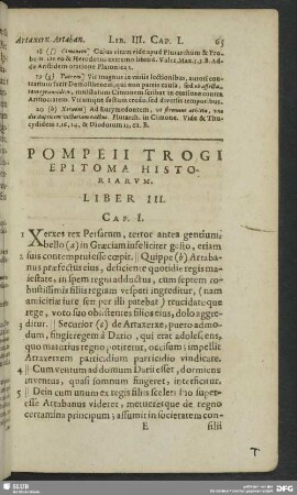 Pompeii Trogi Epitoma Historiarum, Liber III.