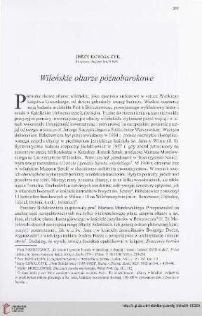 73: Wileńskie ołtarze późnobarokowe