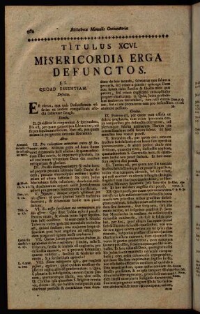 362-386, Titulus XCVI. Misericordia erga defunctos