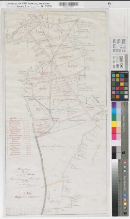 Vellern (Beckum), Teilung der Gemeinheiten Lennenbrock und Robertsort, Brouillonkarte