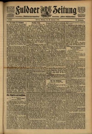 Erste Ausgabe vom Montag, den 26. Februar 1906.