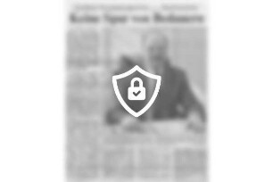 Keine Spur von Bedauern