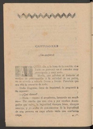 Capítulo XXII - ¡Sin amparo!