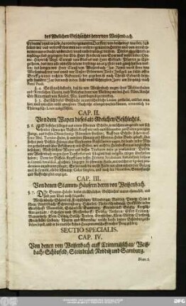Cap. II. Von dem Wapen dieses alt-Adelichen Geschlechts.
