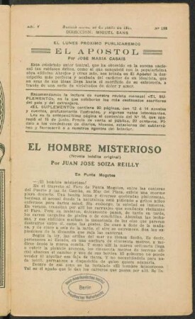 1921005188: EL hombre misterioso (novela inédita original)