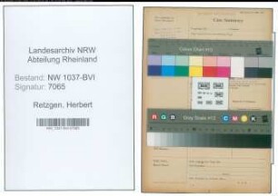 Entnazifizierung Herbert Retzgen , geb. 19.04.1906 (Arzt)