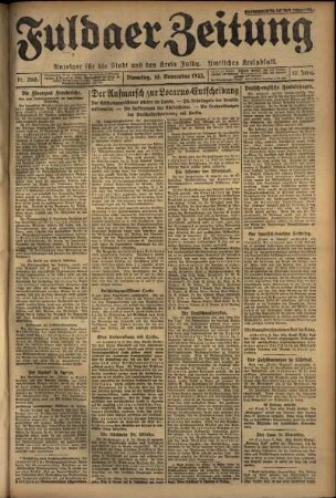 Ausgabe vom Dienstag, den 10. November 1925.