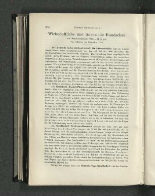 Wirtschaftliche und finanzielle Rundschau.
