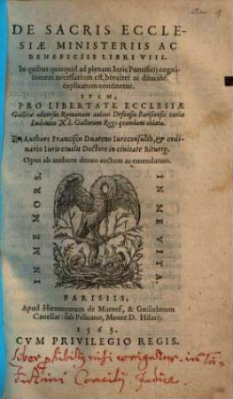 De Sacris Ecclesiae Ministeriis Ac Beneficiis : Libri VIII ; ...