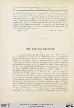 10: Zur Tübinger Bronze, 2