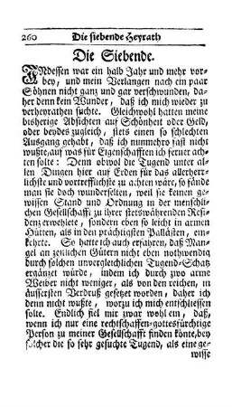 Die siebende Heyrath eines Mannes.