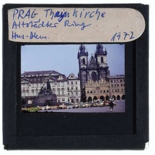Prag, Jan-Hus-Denkmal,Prag, Teynkirche