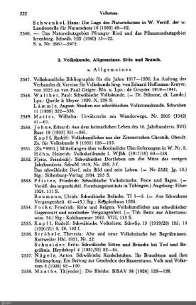 3. Volkskunde. Allgemeines. Sitte und Brauch