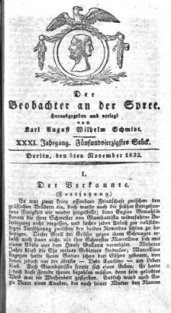 45. Stueck, 5. November 1832