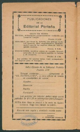 Publicaciones de la Editorial Porteña