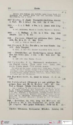 Stolte (Nr. 1037 - 1046)