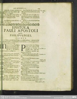 Epistola Pauli Apostoli Ad Philippenses