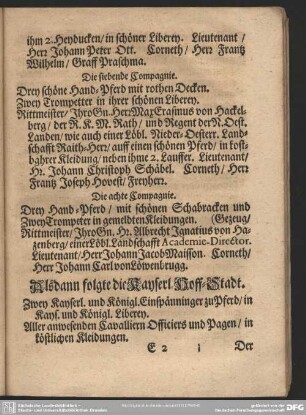 Als dann folgte die Kayserl. Hoff-Stadt