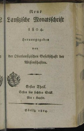 1804,1/6: Neue lausizische Monatsschrift