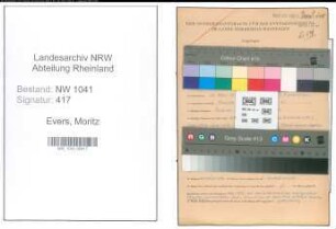 Entnazifizierung Moritz Evers , geb. 12.02.1908 (Blumenbinder)