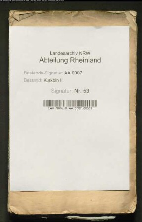 Testament des Erzbischofs Josef Clemens