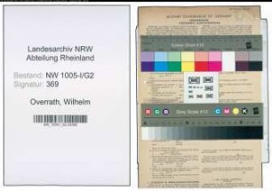 Entnazifizierung Wilhelm Overrath , geb. 08.12.1887 (Gastwirt)