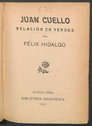 Juan Cuello : relación en versos