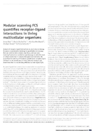 Modular scanning FCS quantifies receptor-ligand interactions in living multicellular organisms