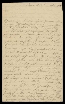 Brief von Auguste <Hessen-Kassel, Kurfürstin> an Ludwig Emil Grimm
