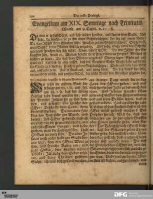 Evangelium am XIX. Sonntage nach Trinitatis.