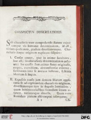 Conspectus Dissertationis