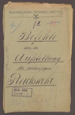Aufstellung der vorläufigen Reichswehr
