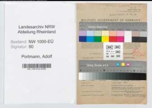 Entnazifizierung Adolf Portmann, geb. 14.03.1899 (Stadtamtmann)