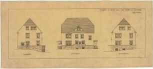 Billing, Hermann; Esslingen, Mühlberger Str. 29 (früher Panoramastr.); Haus Schwarz - Rückfassade; Seitenfassaden (Ansichten)