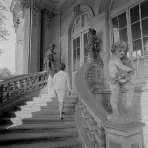 Dresden. Zwinger, Treppe mit Putti