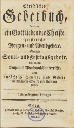 Christliches Gebetbuch