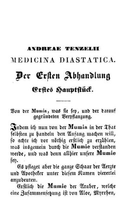 Der Ersten Abhandlung [...] Hauptstück