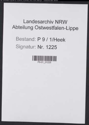 Sterberegister Standesamt Heek