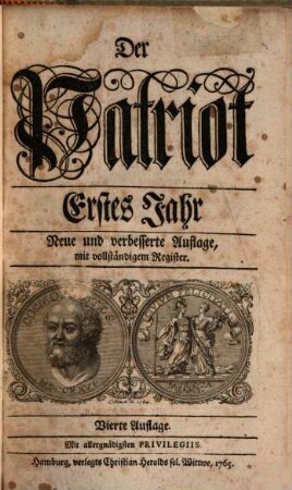 Der Patriot. 1. 1724 (1765)