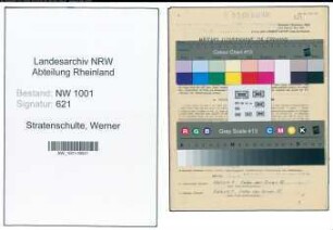 Entnazifizierung Werner Stratenschulte, geb. 06.01.1913 (Milchhaendler)