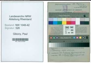 Entnazifizierung Paul Gibony , geb. 20.02.1899 (Arbeiter)