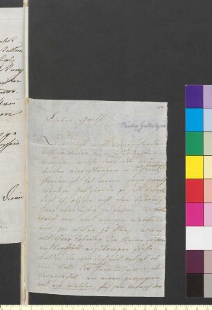 Brief von Gallitzin, Adelheid Amalia Fürstin an Goethe, Johann Wolfgang von