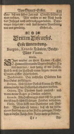 Dritten Discurses. Erste - Eilffte Unterredung.