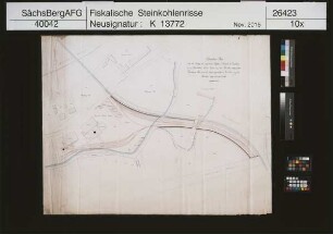 Erzgebirgischer Steinkohlen-Aktienverein, Zwickau, Tiefbauschächte, projektierte Schachtanlage mit Werksbahn