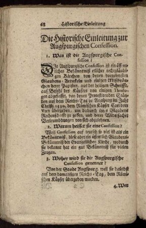 Die Historische Einleitung zur Augspurgischen Confession.