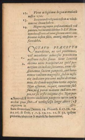 Octavo Praecepto mandatur ...