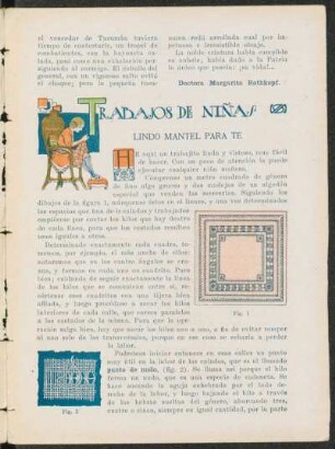 Trabajos de niñas : Lindo mantel para té