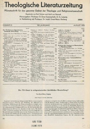 545-559 Der NS-Staat in zeitgenössischer kirchlicher Beurteilung