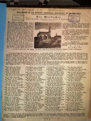 Die Marbacher : vaterländische Ballade ; Extra-Abdruck aus dem Sulzbacher gemeinnützigen Haus-Kalender auf das Jahr 1864