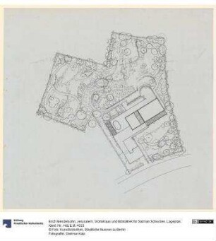 Jerusalem, Wohnhaus und Bibliothek für Salman Schocken, Lageplan